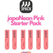 Arteziahn Japaneon Pink Pack (3 Pack) Neon Pembe Unisex Lifestyle & Spor 3'lü Çorap