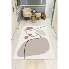 Dolce Mariee Modern Desenli Dijital Baskı Kaymaz Taban Halı H0153