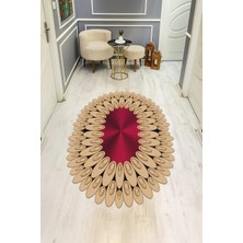 Dolce Mariee Modern Desenli Lazer Kesim Dijital Baskı Kaymaz Taban Halı H0420