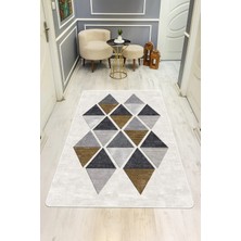 NEWORA Modern Desenli Dijital Baskı Kaymaz Taban Halı H0143