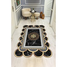Dolce Mariee Modern Desenli Lazer Kesim Dijital Baskı Kaymaz Taban Halı H0368