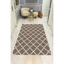 Dolce Mariee Modern Desenli Dijital Baskı Kaymaz Taban Halı H0202