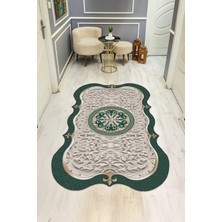 Dolce Mariee Modern Desenli Lazer Kesim Dijital Baskı Kaymaz Taban Halı H0455