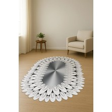 Dolce Mariee Modern Desenli Lazer Kesim Dijital Baskı Kaymaz Taban Halı H0418