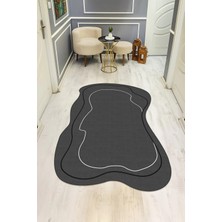 Dolce Mariee Modern Desenli Lazer Kesim Dijital Baskı Kaymaz Taban Halı H0429