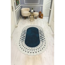 Dolce Mariee Modern Desenli Lazer Kesim Dijital Baskı Kaymaz Taban Halı H0421