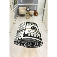 Dolce Mariee Modern Desenli Lazer Kesim Dijital Baskı Kaymaz Taban Halı H0447