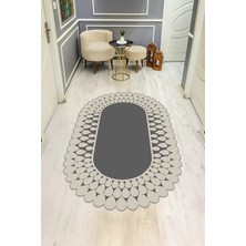 Dolce Mariee Modern Desenli Lazer Kesim Dijital Baskı Kaymaz Taban Halı H0423