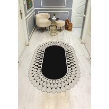 NEWORA Modern Desenli Lazer Kesim Dijital Baskı Kaymaz Taban Halı H0424