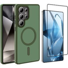 Vendas Samsung Galaxy S26 Ultra Kılıf M-safe Şarj Özellikli Mat Arka Yüzey Zore Sio Kapak + 5D Temperli Ekran Koruyucu