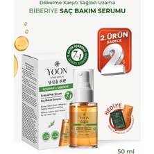 Yoon Saç Hızlı Saç Uzamasına Yardımcı, Saç Dökülmesine Karşı, 7 Aktifli Biberiyeli Saç Derisi Serumu, 50ml