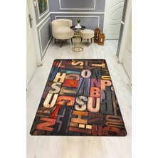 Dolce Mariee Modern Desenli Dijital Baskı Kaymaz Taban Halı H0116