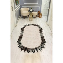 Dolce Mariee Modern Desenli Lazer Kesim Dijital Baskı Kaymaz Taban Halı H0405