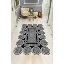 Dolce Mariee Modern Desenli Lazer Kesim Dijital Baskı Kaymaz Taban Halı H0439