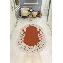 NEWORA Modern Desenli Lazer Kesim Dijital Baskı Kaymaz Taban Halı H0422