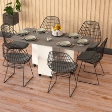 Asra Trend Lüks Katlanır Mutfak Yemek Masası %100 MDF Pratik Raflı Çalışma Masası KM14