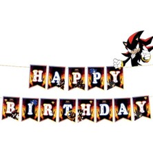 Parti Show Shadow Sonic Happy Birthday Banner Flama 17*170 cm