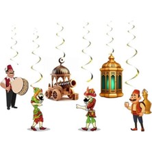 Parti Show Karagöz Hacivat Asma Tavan Süs Seti 6'lı