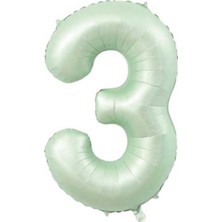 Parti Show Retro Yeşil 3 Rakam Folyo Balon 76 cm