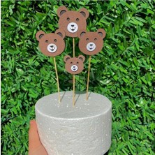 Parti Show Ayıcık Temalı 4'lü Pasta Süsü