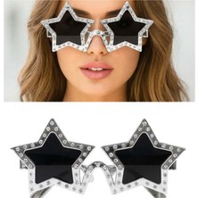 Parti Show Yıldız Tasarımlı Gümüş Renkli Parti Gözlüğü