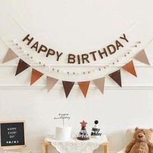 Parti Show Retro Renk Happy Birthday ve Bayrak Eva 2'li Set