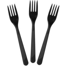 Parti Show Siyah 25'li Plastik Çatal