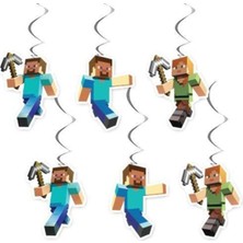 Parti Show Minecraft Asmalı Tavan Süsü (6 Adet)