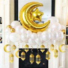 Parti Show Hoş Geldin Ramazan Altın Kandil Balon Süsleme Seti