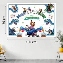 Parti Show Zootopia Doğum Günü Kişiye Özel Parti Afişi 70*100 cm