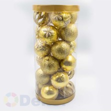 Parti Show Gold Yılbaşı Ağacı Topu 8 cm 24'lü Set