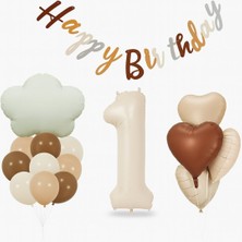 Parti Show Retro 1 Yaş Doğum Günü Balon Seti