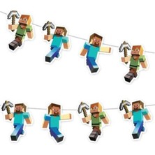Parti Show Minecraft Dekoratif Banner 160X17 cm