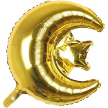 Parti Show Ay Yıldızlı Folyo Balon Gold 49*55 cm