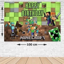 Parti Show Minecraft Doğum Günü Afişi 70*100 cm