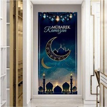 Parti Show 100*200 cm Ramazan Kapı Afişi Mavi