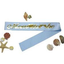 Parti Show Mom To Be Kuşak Mavi Üzeri Gold