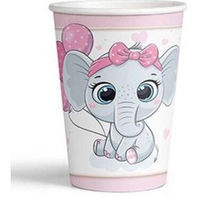 Parti Show Fil Temalı Bardak Pembe (8 Adet)