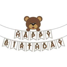 Parti Show Little Bear Happy Birthday Yazısı 2 Metre