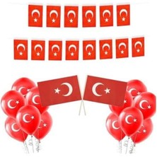 Parti Show 29 Ekim Balon ve Bayrak Süsleme Seti