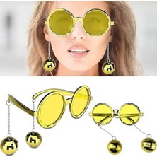 Parti Show Retro Altın Renkli Disko Topu Parti Gözlüğü