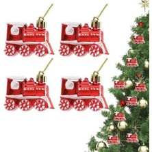 Parti Show Yılbaşı Temalı Mini Tren Dekorasyon Seti 4 Adet