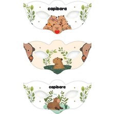 Parti Show Capibara 6'lı Kağıt Parti Maskesi