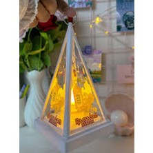Parti Show Ramazan Dekoratif Beyaz Piramit Fener 17X9 cm