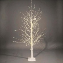 Parti Show LED Işıklı Dekoratif Beyaz Ağaç 100 cm