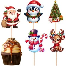 Parti Show Yılbaşı Cupcake Kürdan Süsleri 10'lu Set