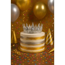 Parti Show Gümüş Plastik Pasta Tacı