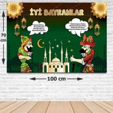 Parti Show 70*100 cm Iyi Bayramlar Afişi Karagöz Hacivat Temalı