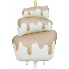 Parti Show Retro Krem Pasta Şekilli Folyo Balon