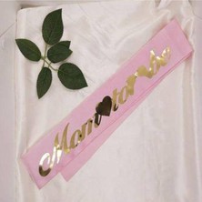 Parti Show Mom To Be Kuşak Pembe Üzeri Gold